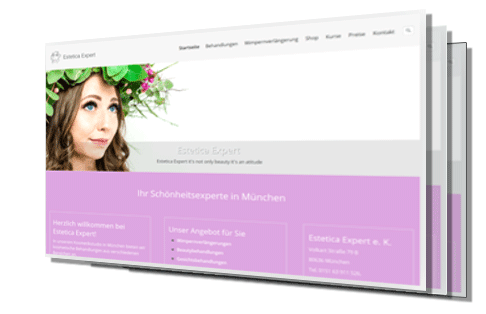 Referenz Website von Estetica-Expert München