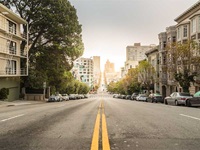 Früh Morgens auf den Straßen von San Francisco